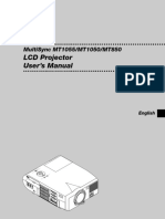 LCD Projector User'S Manual: Multisync Mt1055/Mt1050/Mt850