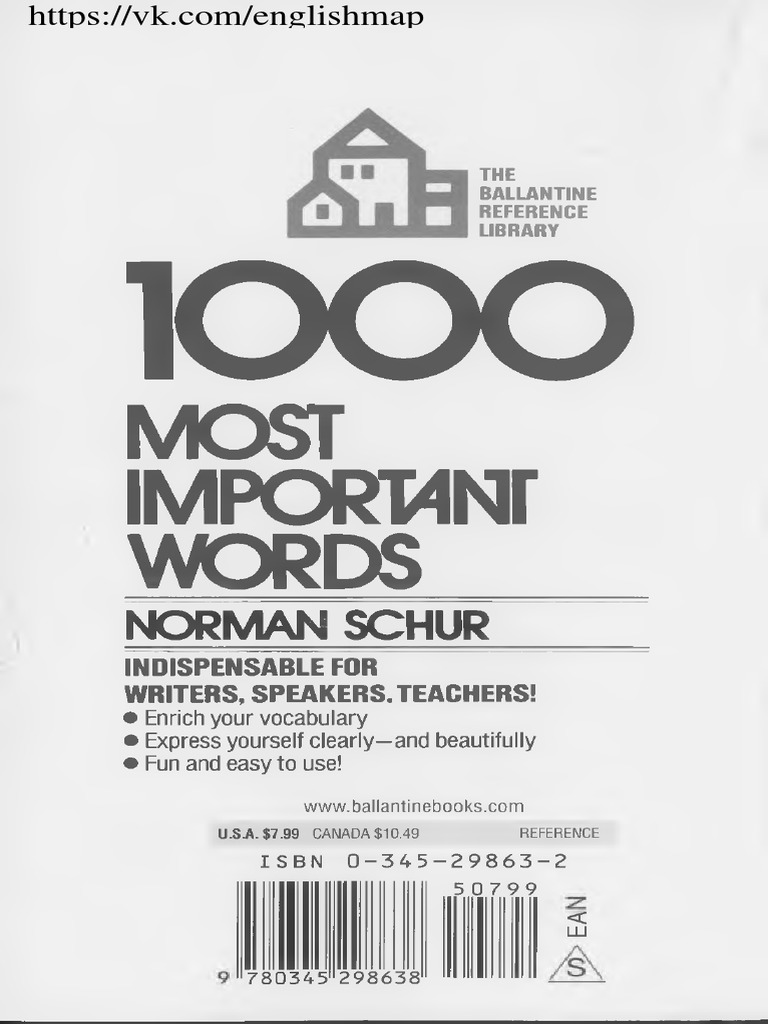 1000 Most Important Words Latin English Language