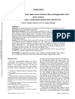 Failure Rates For Stainless Steel Versus Titanium Alloy Infrazygomatic Crest Bone Screws: A Single-Center, Randomized Double-Blind Clinical Trial