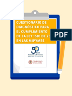 Cuestionario de Diagnostico para El Cumplimiento de La Ley 1581 de 2012 en Las Mipymes PDF