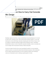 Full Process On How To Carry Out Concrete Mix Design