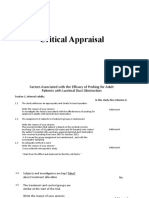 Critical Appraisal Cross Sectional