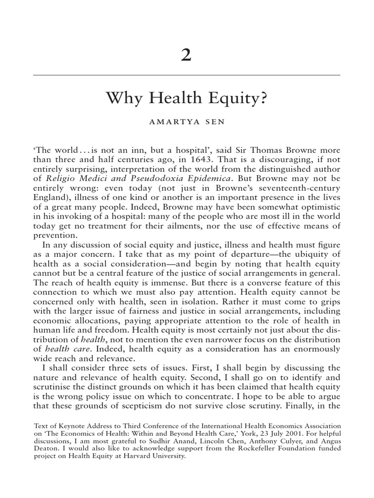 Understanding Health Equity and Justice | PDF | Health Equity | Social ...