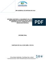 Informe Agei Especial Seguimiento Planes de Mejoramiento - Informe Agei Especial Seguimiento Planes de Mejoramiento