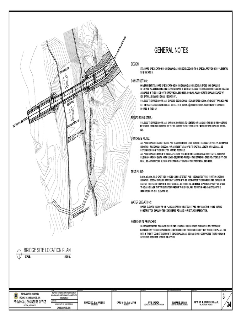 General Notes: Bridge Site Location Plan | PDF | Deep Foundation ...