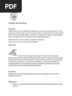 Teacher For Learning Module PDF