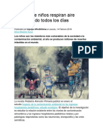 Millones de Niños Respiran Aire Contaminado Todos Los Días