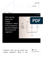 Problems 1) For The Fig Sketch The Output Waveform. What Is The Maximum Positive Voltage - The Maximum Negative - PPT Video Online Download
