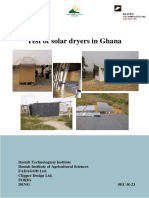 Test of Solar Dryers in Ghana