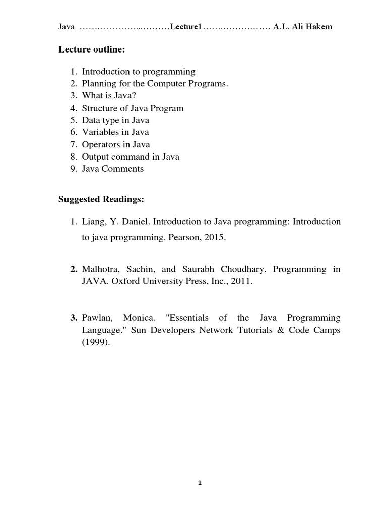 Introduction to Java Programming | PDF | Data Type | Algorithms