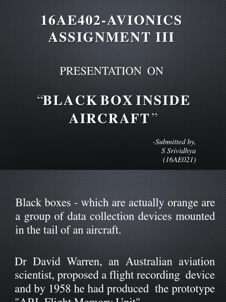 Understanding Aircraft Black Boxes | PDF | Flight Recorder | Aviation ...