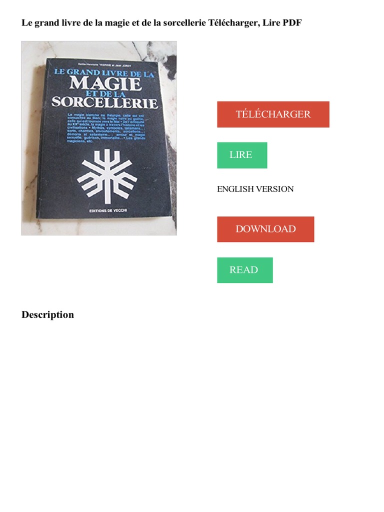 La Wicca Magie Blanche Et Art De Vivre Pdf Le Grand Livre de La Magie Et de La Sorcellerie Télécharger, Lire PDF | PDF  | Sorcellerie | Occulte