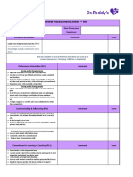 Interview Assessment Sheet - R0: Functional Knowledge Comments Score