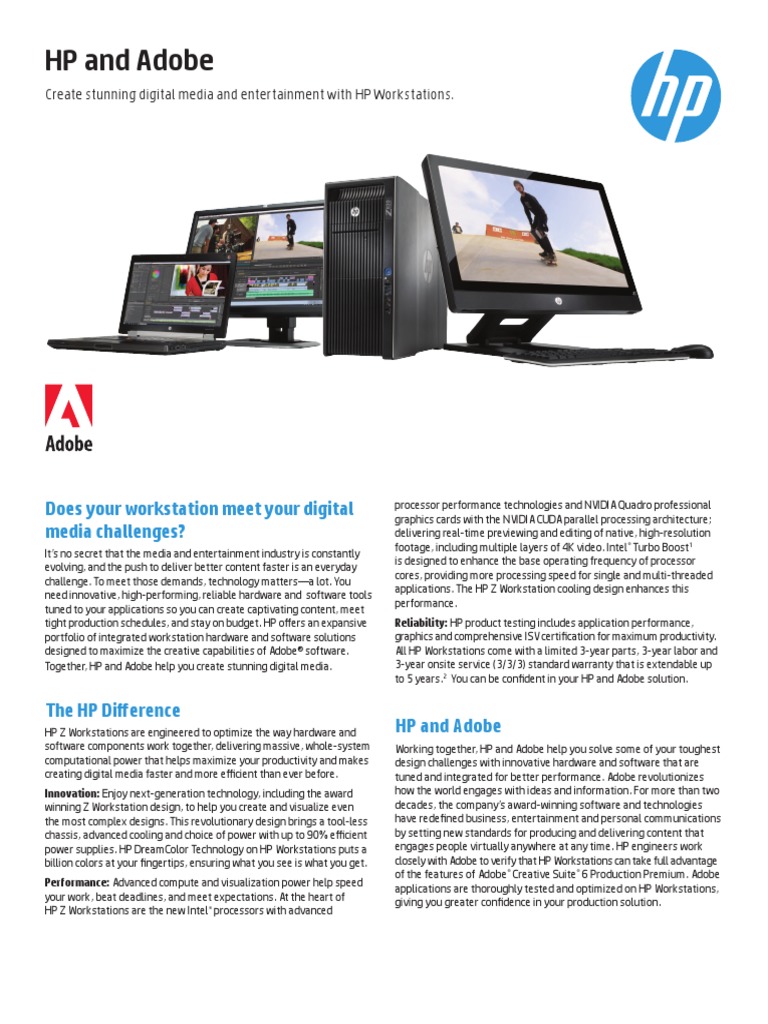 HP and Adobe: Does Your Workstation Meet Your Digital Media Challenges ...
