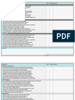 Leadership: Checklist Item Exist? Rating Comments