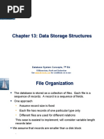 Chapter 13: Data Storage Structures: Database System Concepts, 7 Ed