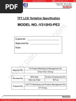 MODEL NO.:V315H3-PE2: TFT LCD Tentative Specification