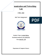 Data Communication and Networking Lab: Mid Term Assignment