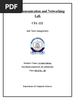 Data Communication and Networking Lab: Mid Term Assignment