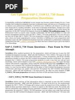 Get Latest SAP C - TAW12 - 750 Dumps Question. PDF