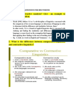 What Is Contrastive Analysis? Give An Example To Illustrate The Defintion