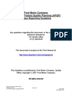 Ford Motor Company Advanced Product Quality Planning (APQP) Status Reporting Guideline