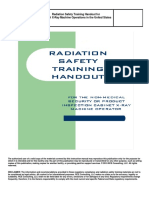 Cabinet X Ray Machine Radiation Safety Training Handout For US Operators - v4.1
