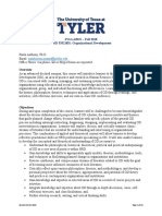 Panthonymcmann@uttyler - Edu: SYLLABUS - Fall 2018 HRD 5352.001: Organizational Development