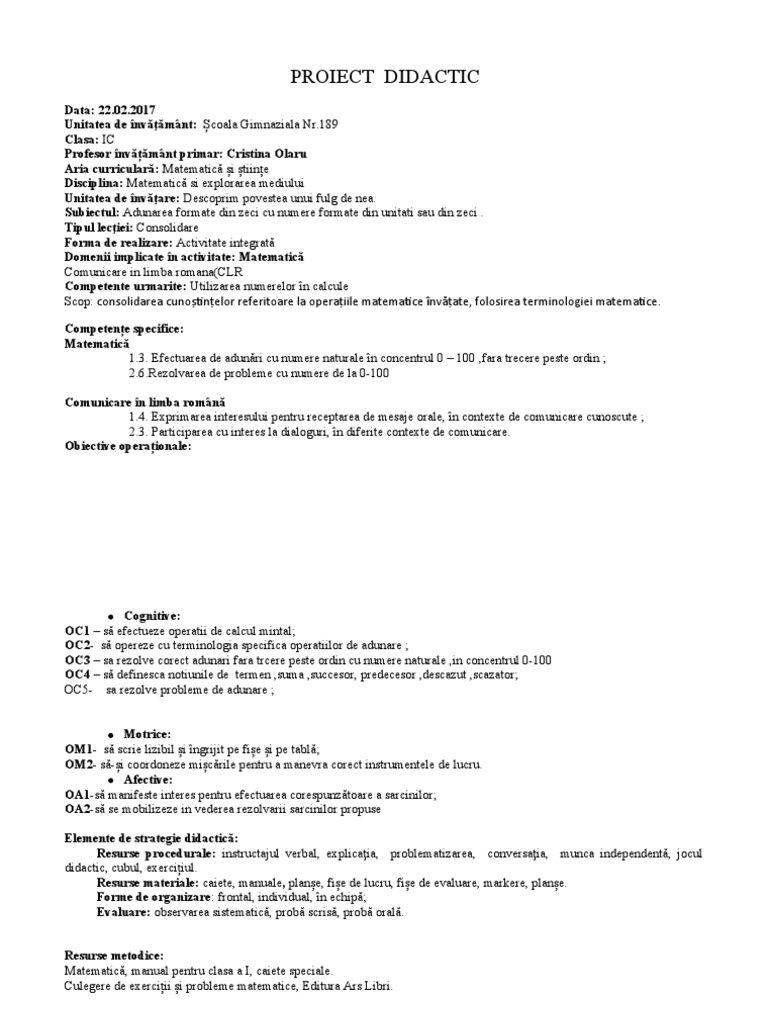 Proiect Matematica Inscpectie 2 | PDF