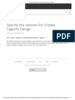 Specify The Options For Create Taguchi Design - Minitab PDF