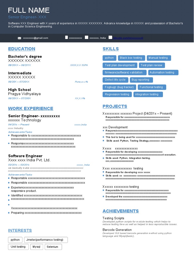 Senior Engineer Profile - India | PDF | Software Bug | Python ...
