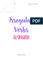 Irregular Verbs Spanish For Download