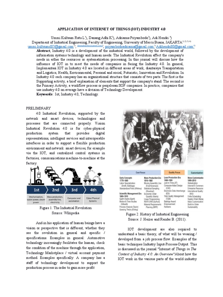 IoT Applications in Industry 4.0 | PDF | Internet Of Things | Computing