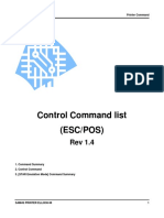 Control Command List (ESC/POS)