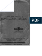 Cincinnati #2 Tool & Cutter Grinder Operators Manual 1934