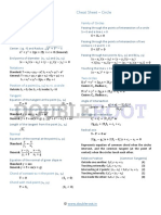 Double: Cheat Sheet - Circle