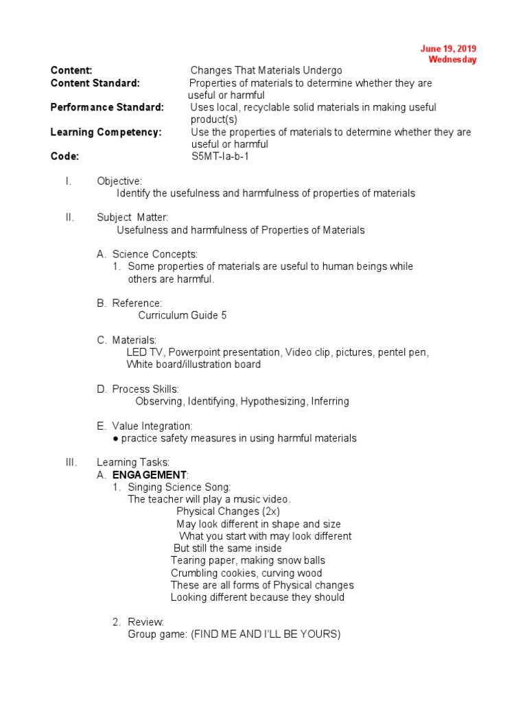 9 Usefulness And Harmfulness Of Materials 1 Science Behavior Modification