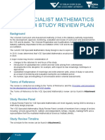 Vce Specialist Mathematics Units 1-4 Study Review Plan: Background