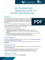 Vce Foundation Mathematics Units 1-4 Study Review Plan: Background