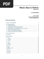 What's New in Python: Table Des Matières