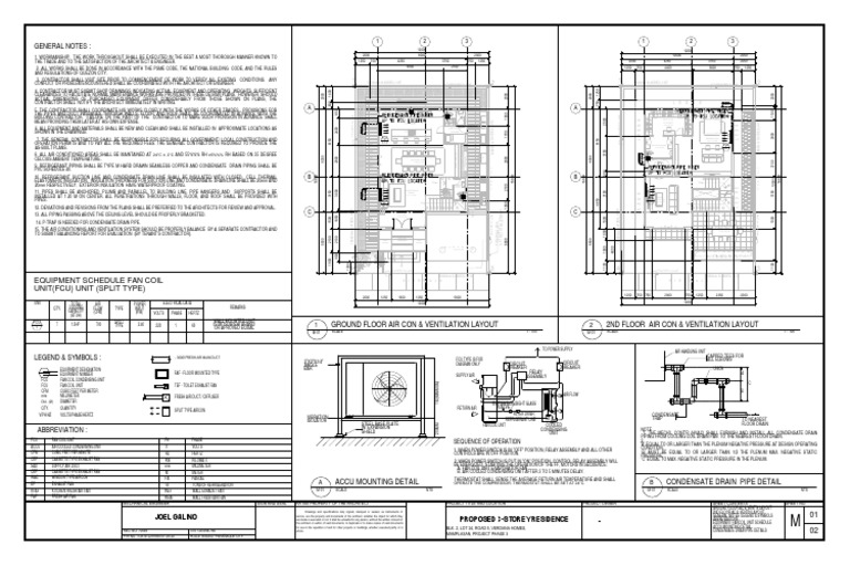 General Notes:: Ground Floor Air Con & Ventilation Layout 2Nd Floor Air ...