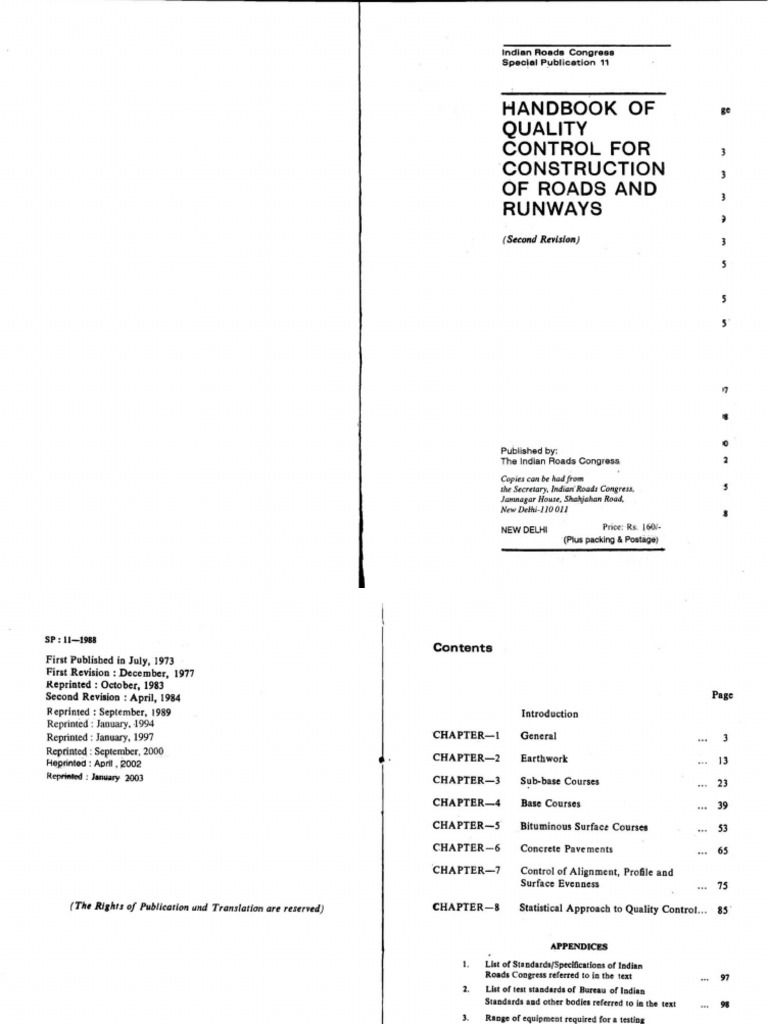 Handbook OF Quality Control For Construction PDF Soil Nature