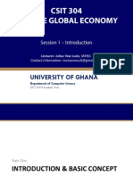 CSIT 304 It in The Global Economy: University of Ghana