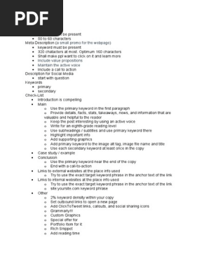 Checklist