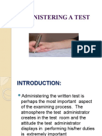 Administration of Tests