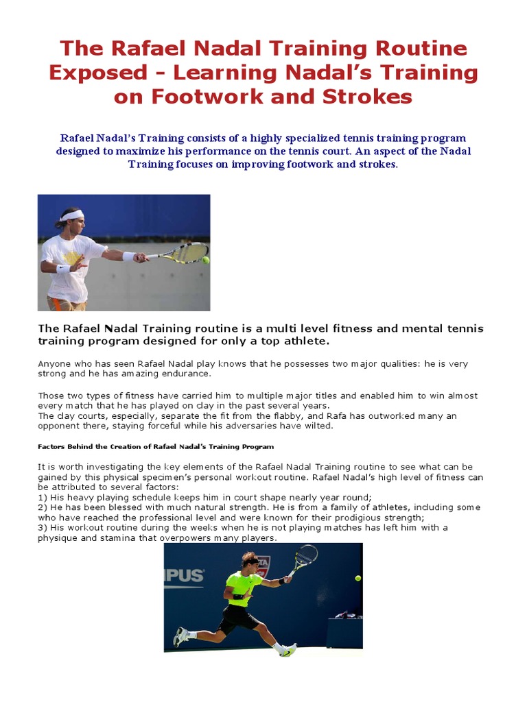The Rafael Nadal Training Routine Exposed PDF Physical Exercise