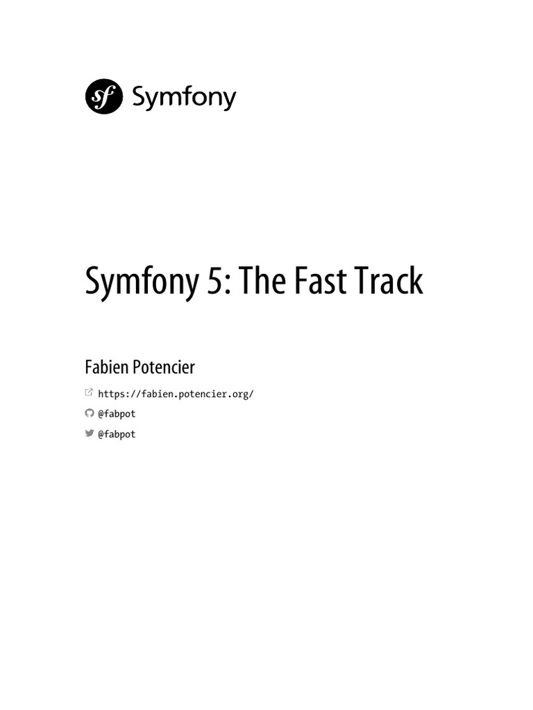 Symfony5 The Fast Track PDF | PDF | Application Programming Interface |  Integrated Development Environment