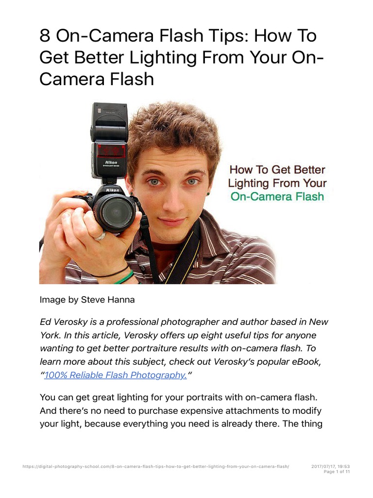 8 On-Camera Flash Tips - How To Get Better Lighting From Your On-Camera ...