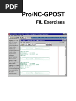 Pro/NC-GPOST: FIL Exercises