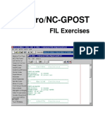 Pro/NC-GPOST: FIL Exercises